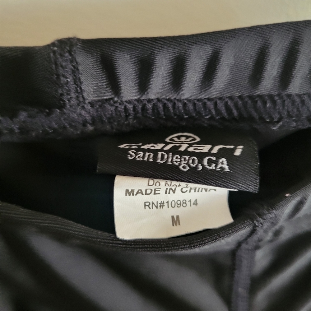 Canadian Padded Bike Shorts Stretchy Black M Medium - Picture 6 of 10